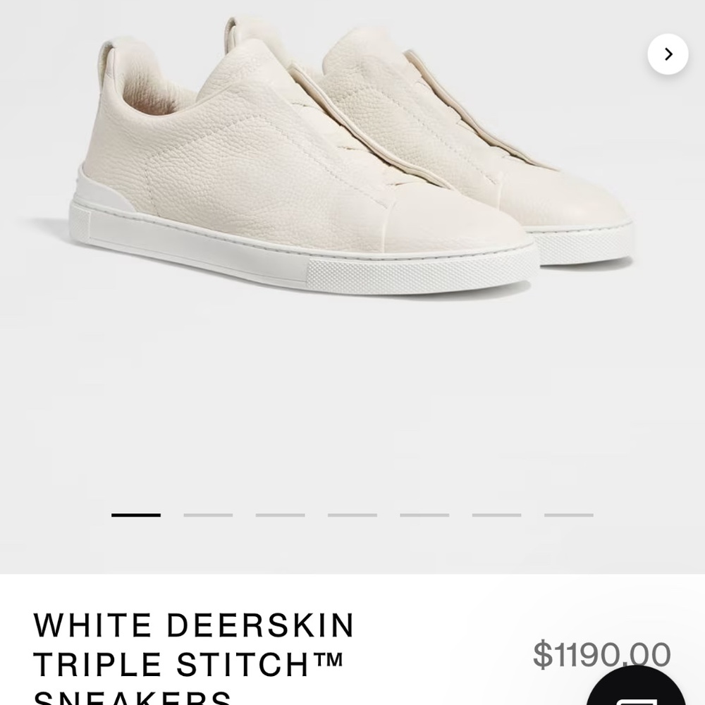 ZEGNA white tennis shoes